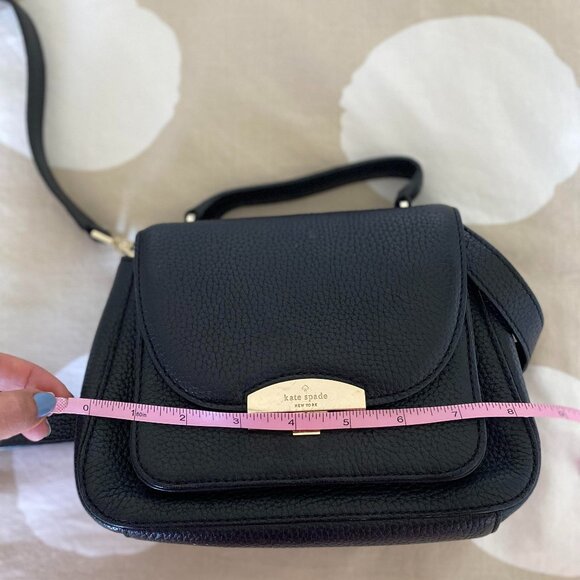 KATE SPADE Alexya Mini Black Pebbled Leather Crossbody Bag - Picture 12 of 14
